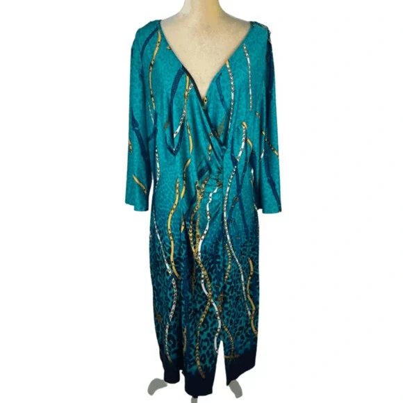 green emerald velvet dress Ashley Stewart - Dress
